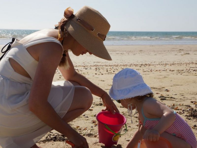 Profitez d'un moment en famille pour vous amusez sur la belle plage de Notre Dame de Monts